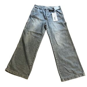 S.O.NG. HIGH RISE CARPENTER STREET JEAN WIDE LEG BLUE SIZE 29 NEW WITH TAGS
